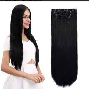 Sleek Off Black Hair Clip In Extensions
